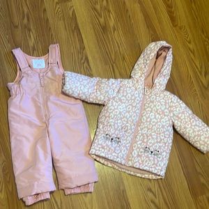 Baby Girl Childrens Place Snow Suit and Jacket